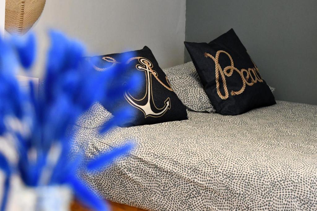 Postel nebo postele na pokoji v ubytování Bienvenue à bord
