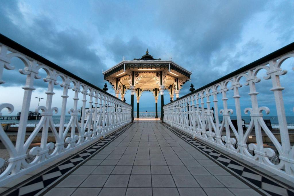 a bridge over the water on a beach at Maldron Hotel Brighton City Centre in Brighton & Hove