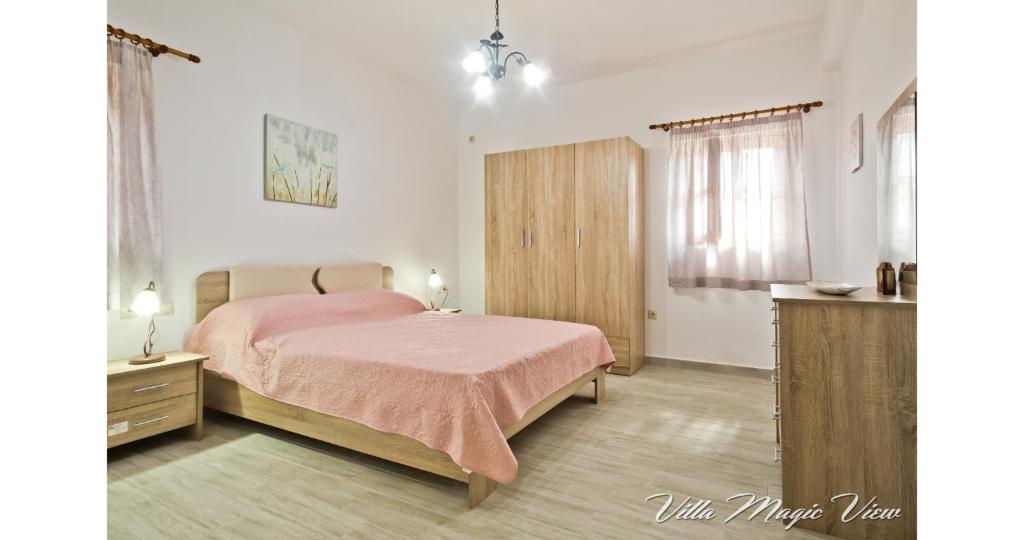 Postel nebo postele na pokoji v ubytování Magic View Villa in Karpathos