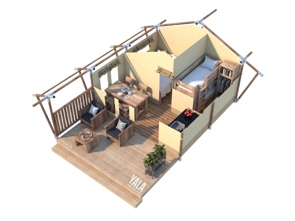 Půdorys ubytování Il Castagno Toscana Glamping