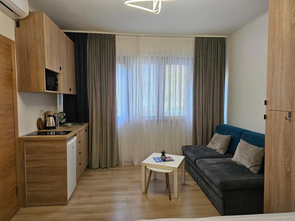 Kuchyň nebo kuchyňský kout v ubytování Studio DIVNA Sarajevo