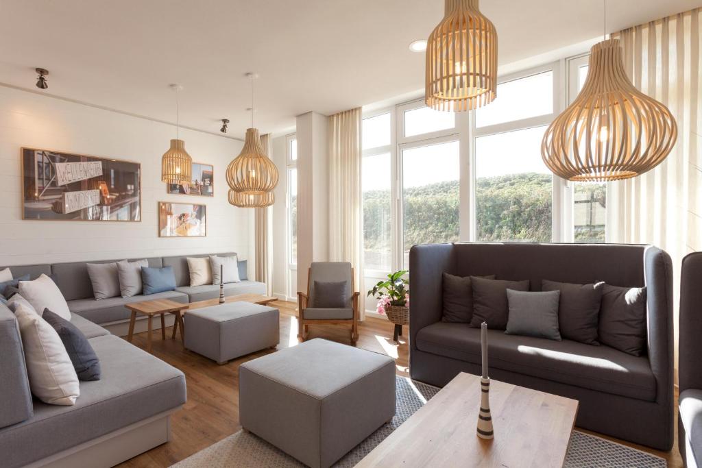 Posezení v ubytování Wyn. Strandhotel Sylt
