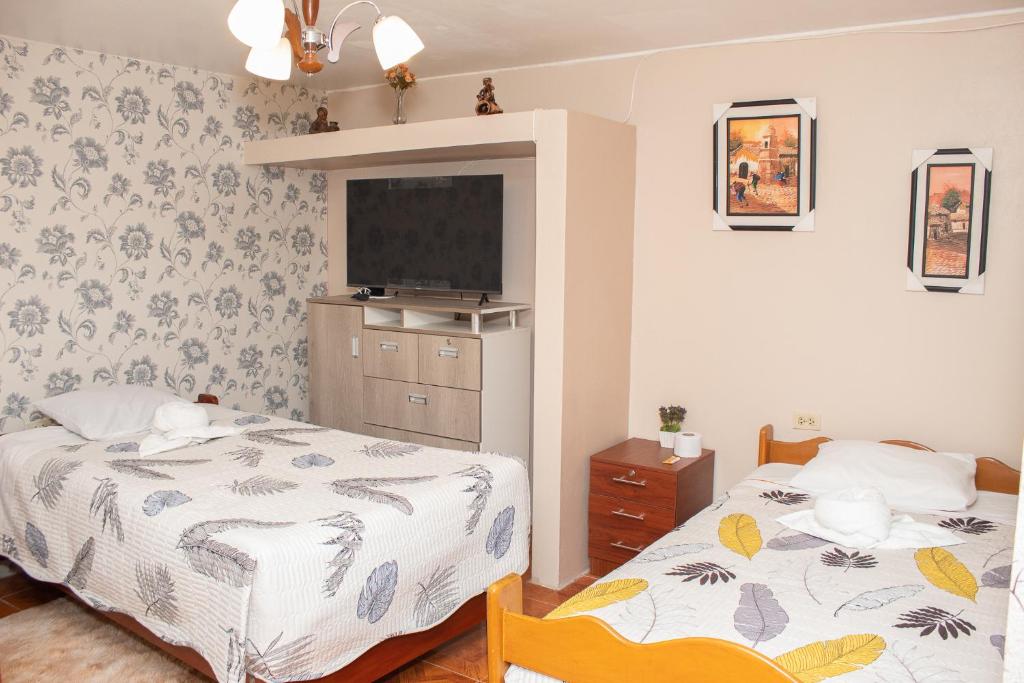 Postel nebo postele na pokoji v ubytování Montafé Mirador