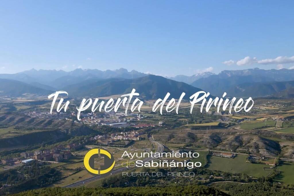 an image of a mountain with the words in prutina did franca at Disfruta del pirineo oscense in Sabiñánigo