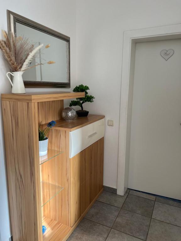 Kuchyň nebo kuchyňský kout v ubytování Ferienwohnung Eden