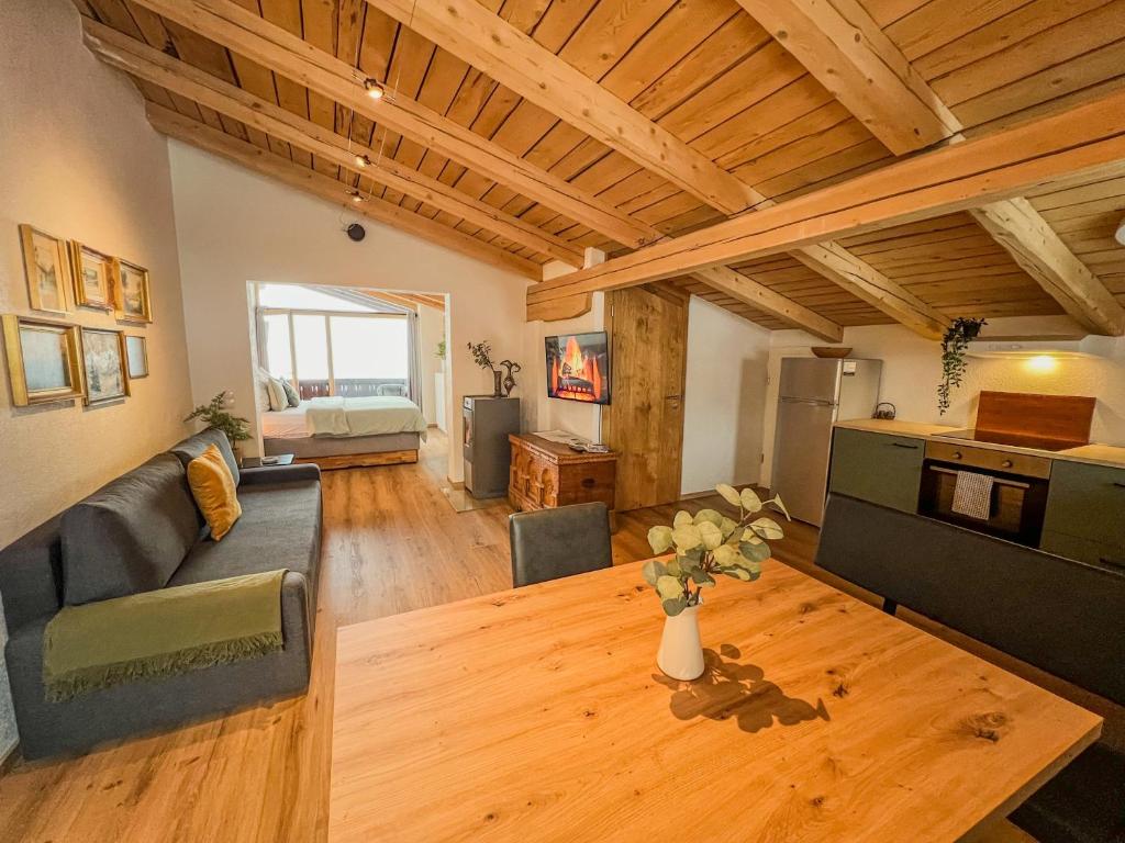 Khu vực ghế ngồi tại Alpine Apartments St-Sigmund