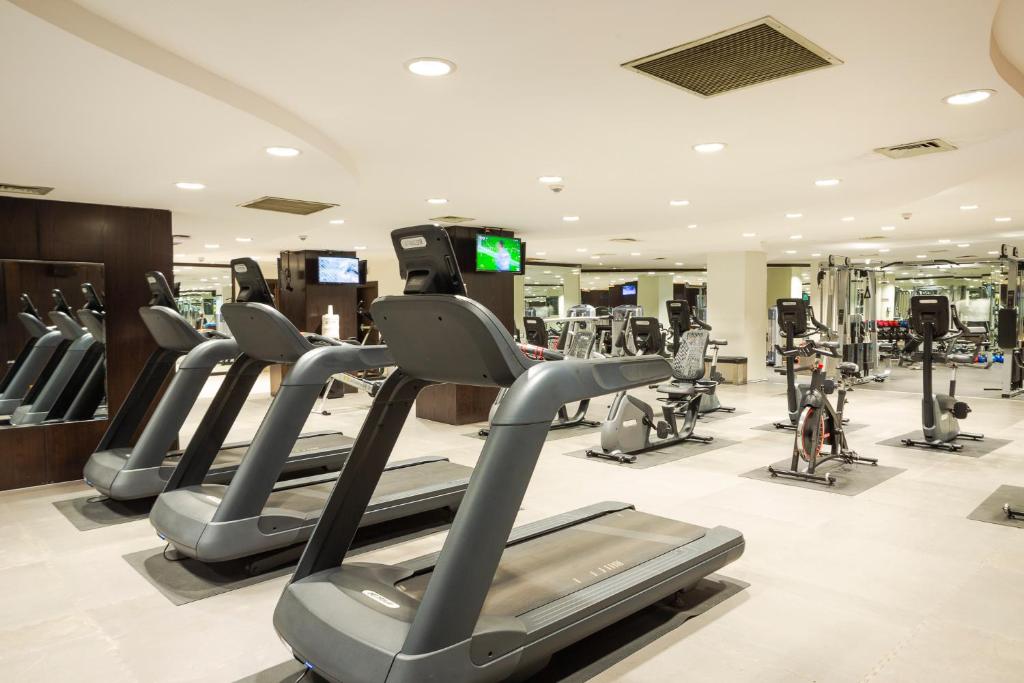 Fitness centrum a/nebo fitness zařízení v ubytování Eko Hotel Gardens
