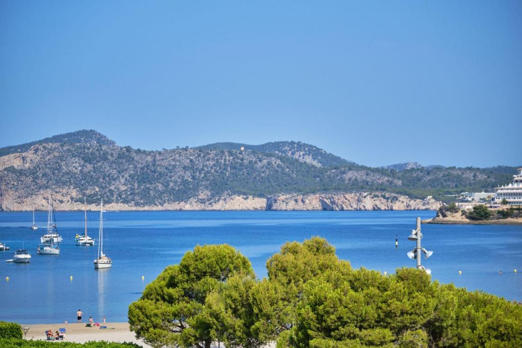 a view of a bay with boats in the water at Hotel Boutique Bon Repos - Adults Only in Santa Ponsa