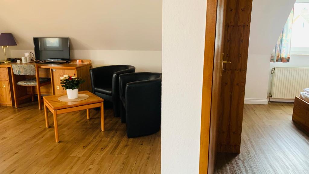 TV a/nebo společenská místnost v ubytování Hotel Garni