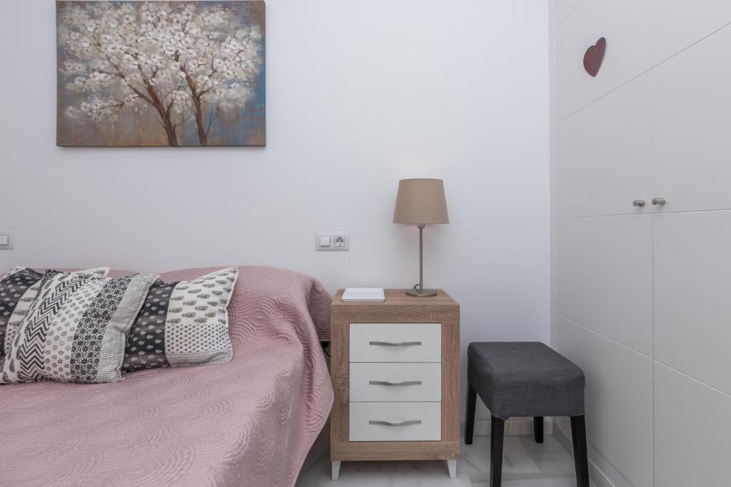 Posteľ alebo postele v izbe v ubytovaní Cozy apartment perfect for couples SmartTv+WiFi