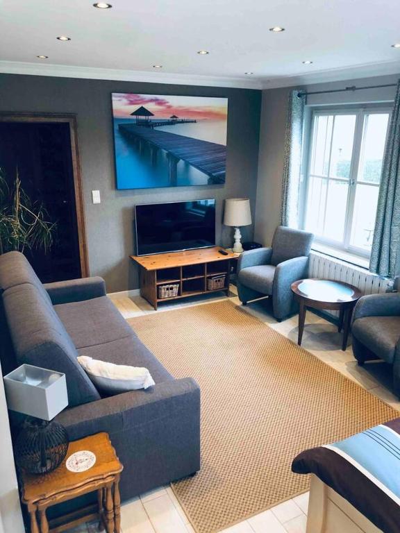 TV a/nebo společenská místnost v ubytování Cosy studio close to Brussels South Charleroi Airport