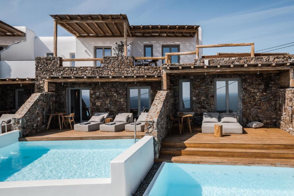 Bazén v ubytování Alissachni Mykonos nebo v jeho okolí