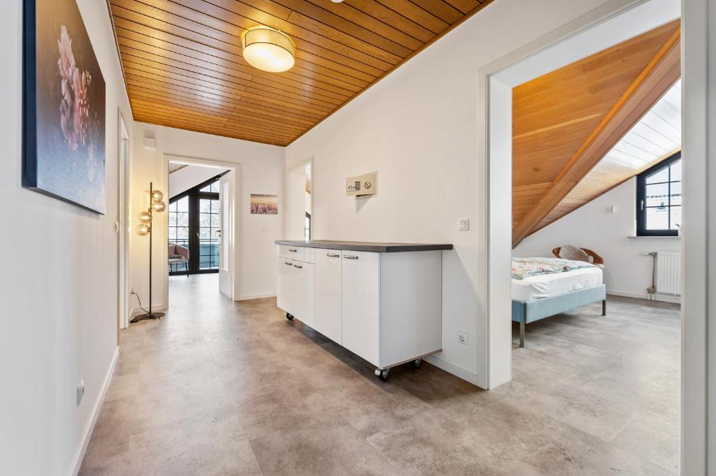 Postel nebo postele na pokoji v ubytování Wohnung Weitblick