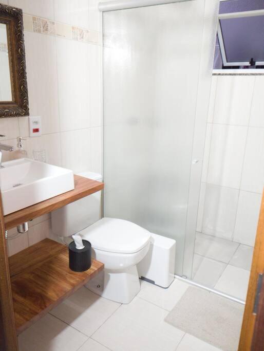 Koupelna v ubytování Casa aconchegante