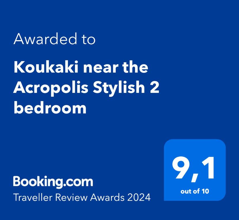Certyfikat, podpis lub inny dokument wystawiony w obiekcie Koukaki near the Acropolis Stylish 2 bedroom