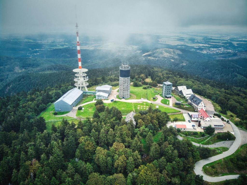 Letecký snímek ubytování Pension Pfefferstübchen