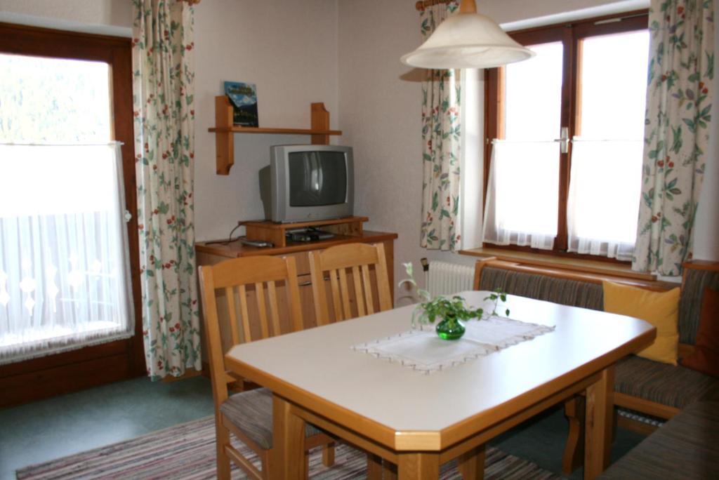 Televízia a/alebo spoločenská miestnosť v ubytovaní Apartment Bleisch