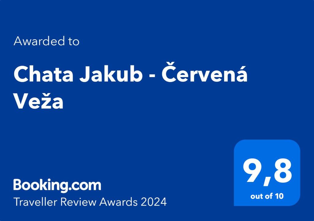 Certifikát, hodnocení, plakát nebo jiný dokument vystavený v ubytování Chata Jakub - Červená Veža