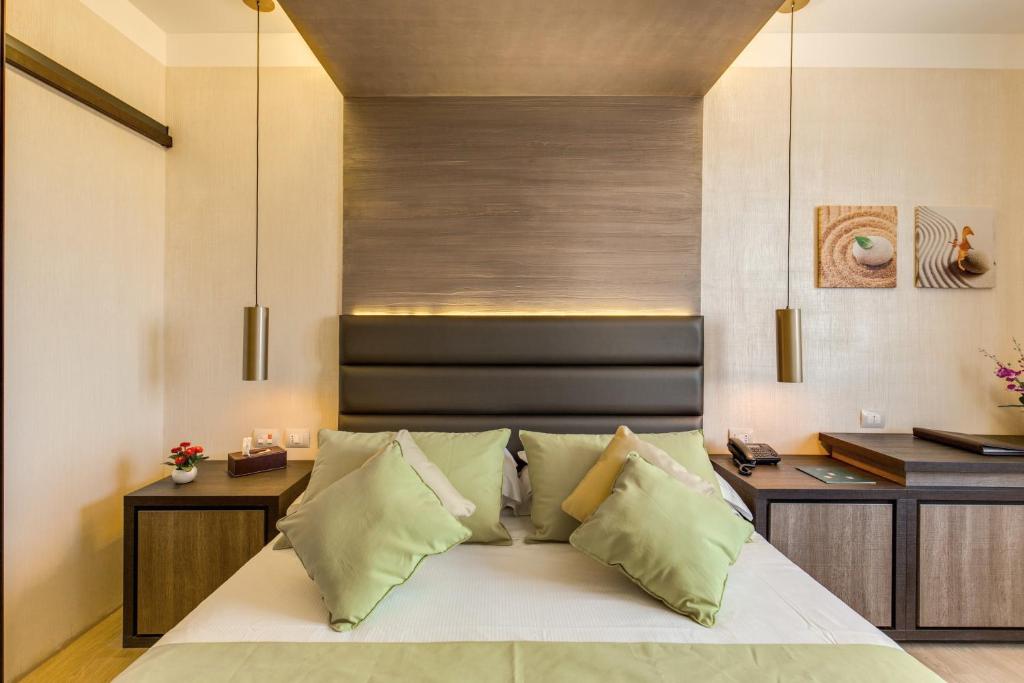 Postel nebo postele na pokoji v ubytování Warmthotel