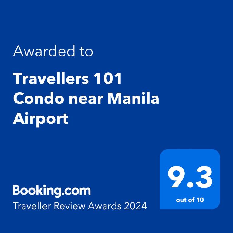 Travellers 101 Condo near Manila Airportに飾ってある許可証、賞状、看板またはその他の書類