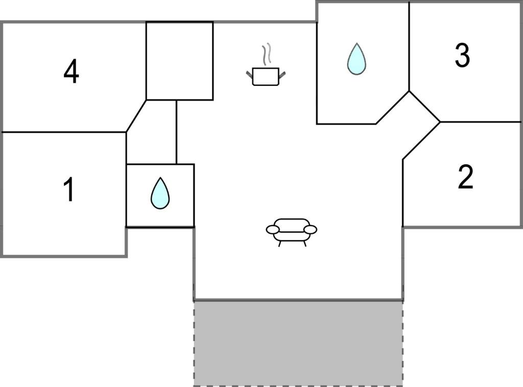 um diagrama de bloco de um diagrama de bloco com quatro setas em Awesome Home In Ulfborg With Kitchen em Ulfborg