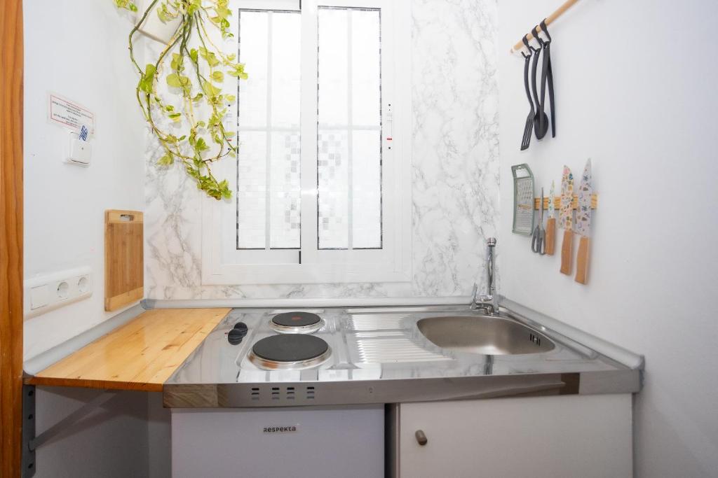 Kuchyň nebo kuchyňský kout v ubytování Naim Guest House Nerja