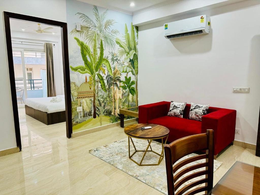 Posezení v ubytování ZEN Suites - Golf Course Road Gurgaon