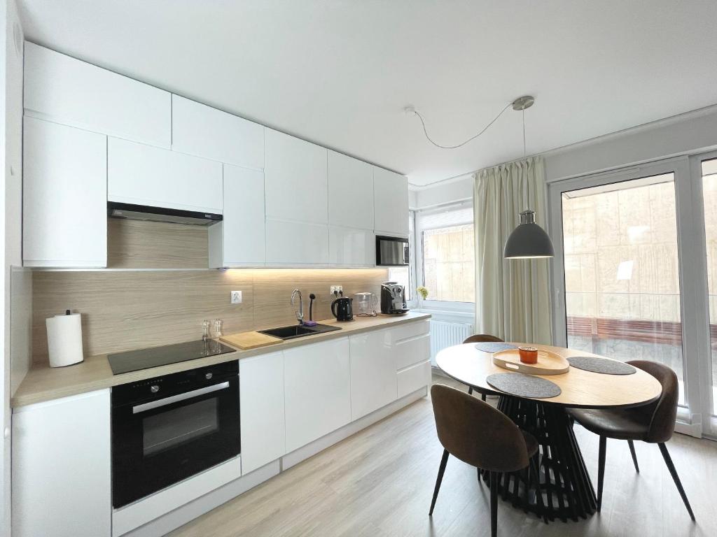 Η κουζίνα ή μικρή κουζίνα στο Apartament CZAS RELAKSU