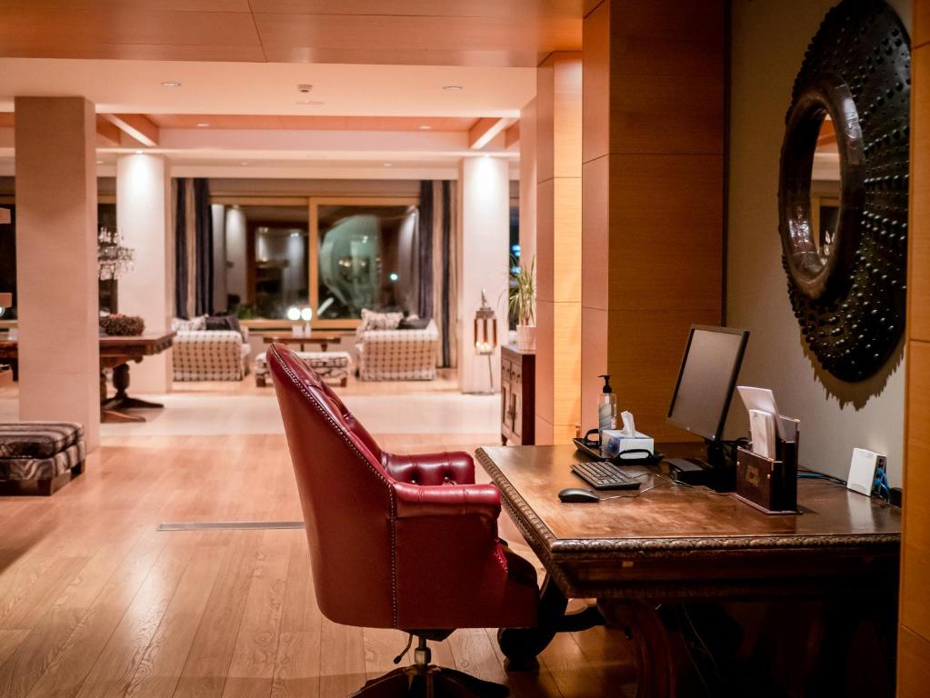 Posezení v ubytování Divani Meteora Hotel