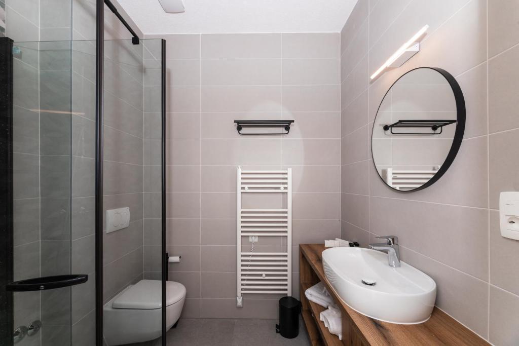 Koupelna v ubytování Hotel Sveta Ana
