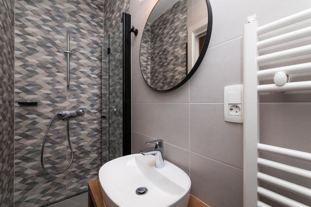 Koupelna v ubytování Hotel Sveta Ana