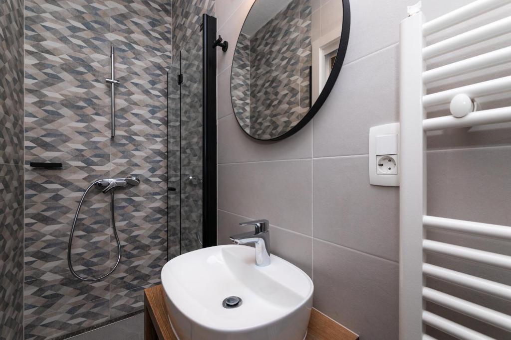 Koupelna v ubytování Hotel Sveta Ana
