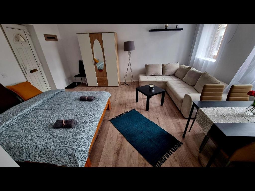 Postel nebo postele na pokoji v ubytování DáMa Apartments