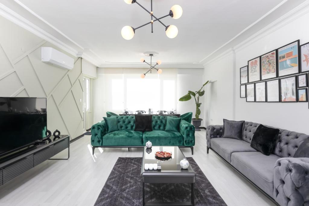 A seating area at Melissas Suites Lara
