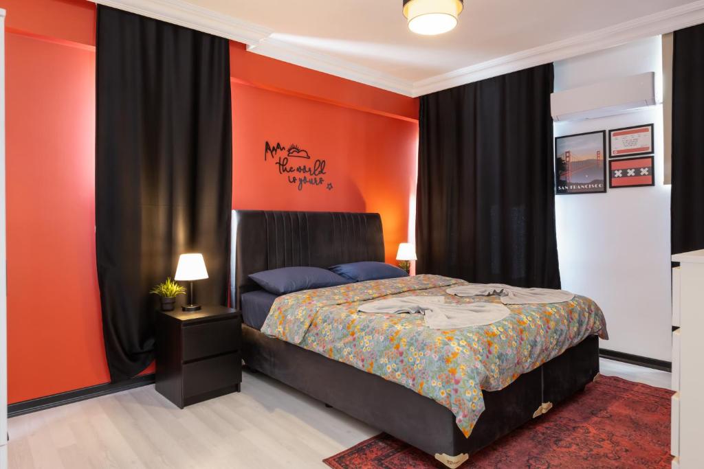 A bed or beds in a room at Melissas Suites Lara