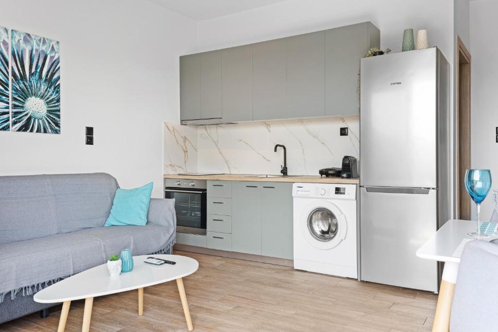 Kuchyň nebo kuchyňský kout v ubytování Dimargi Apartments