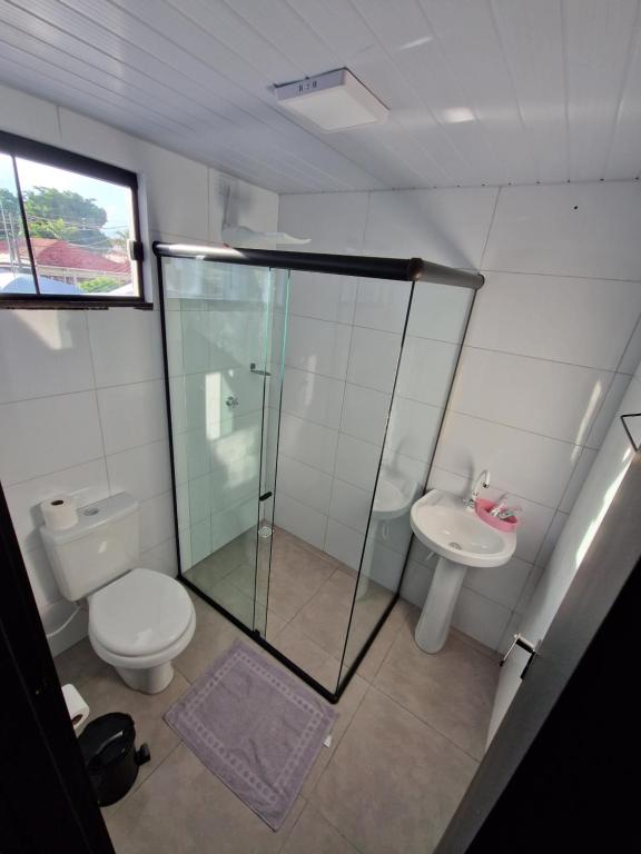 Koupelna v ubytování Condomínio Inn Studio