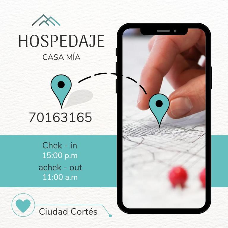 Captura de pantalla de un teléfono móvil con una mariquita roja en Hospedaje Casa Mía., en Ciudad Cortés