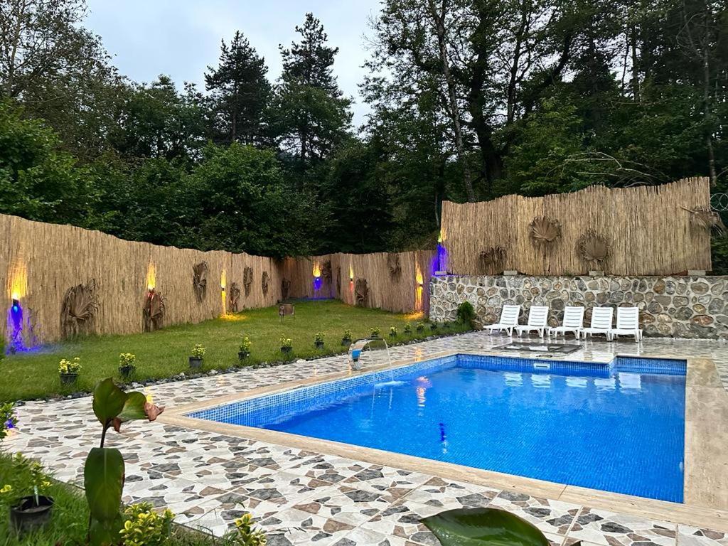uma piscina no meio de um quintal em Mercan Villa em Sapanca