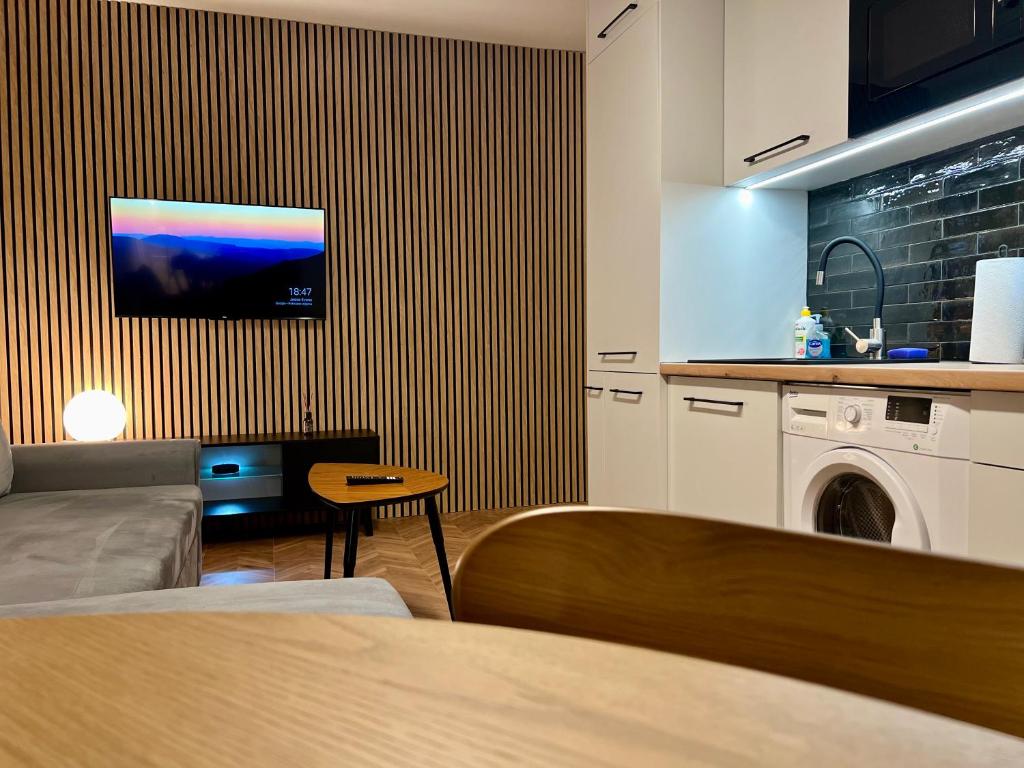 Η κουζίνα ή μικρή κουζίνα στο Apartament Dworcowa