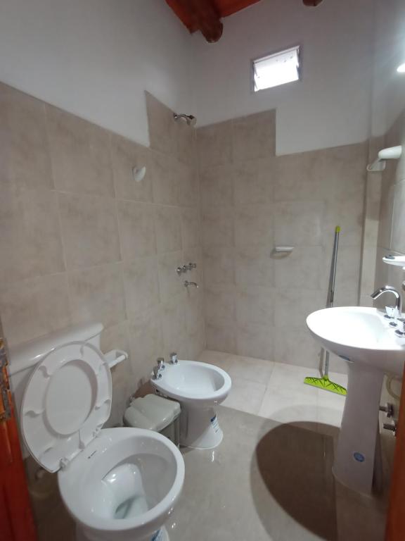 Koupelna v ubytování Hostal Benjamin