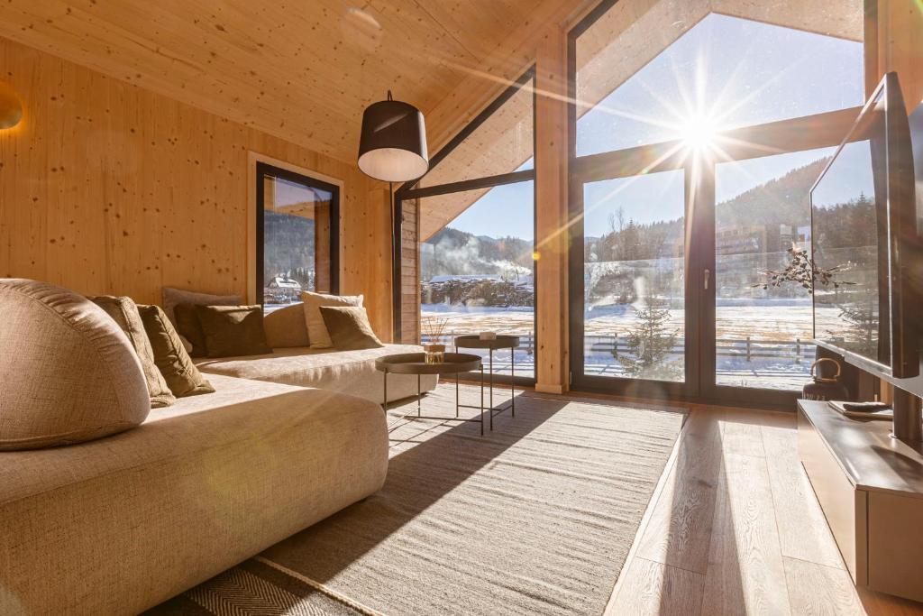 Posezení v ubytování Kreischberg Pool Villas & Penthouses by ALPS RESORTS