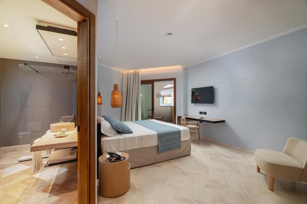 TV a/nebo společenská místnost v ubytování Hotel Sestante