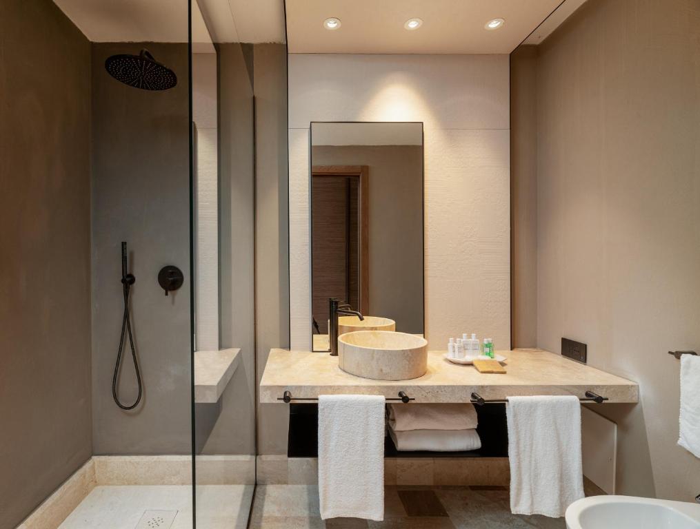 Koupelna v ubytování Hotel Sestante
