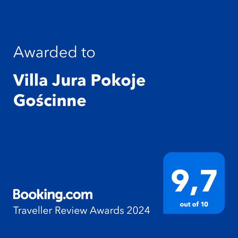 Certifikát, hodnocení, plakát nebo jiný dokument vystavený v ubytování Villa Jura Pokoje Gościnne