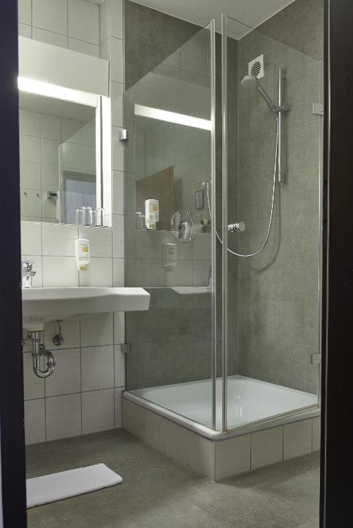Koupelna v ubytování Hotel Feyrer