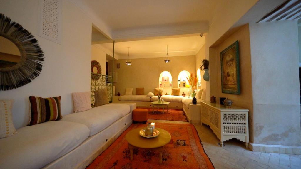 Posezení v ubytování Riad Chambres D'Amis Marrakech