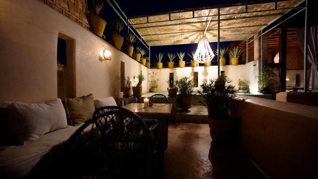 Posezení v ubytování Riad Chambres D'Amis Marrakech