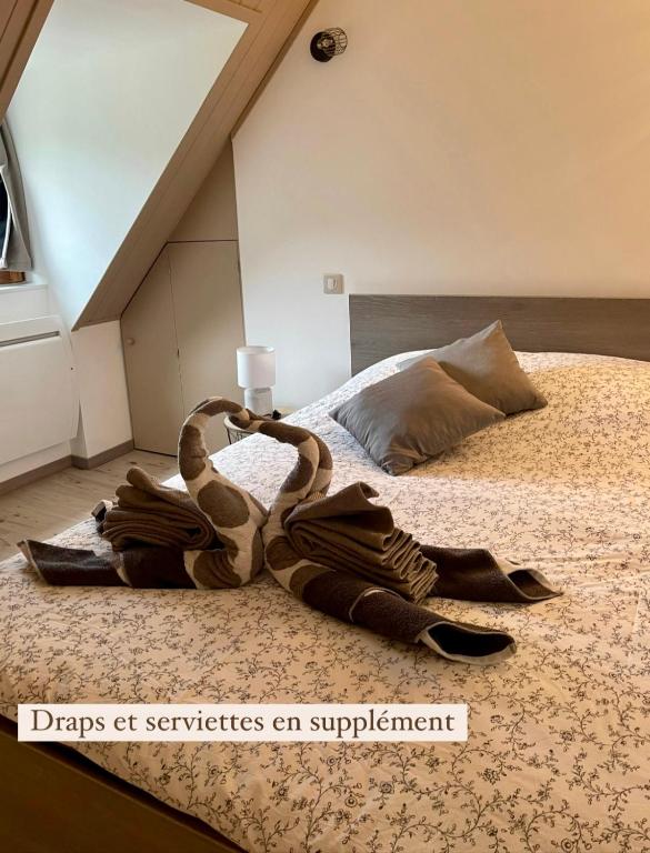 Voodi või voodid majutusasutuse Gîte de Mende toas
