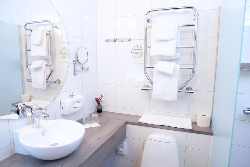 Koupelna v ubytování STF Hotel Zinkensdamm